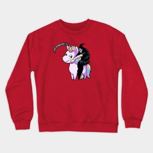 Death Rides a Unicorn Crewneck Sweatshirt